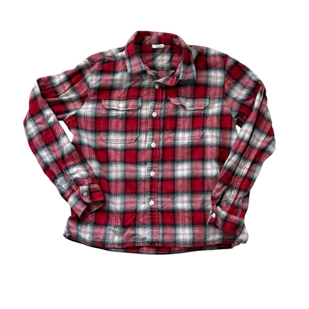 GAP Kids Red Plaid Button Down Shirt